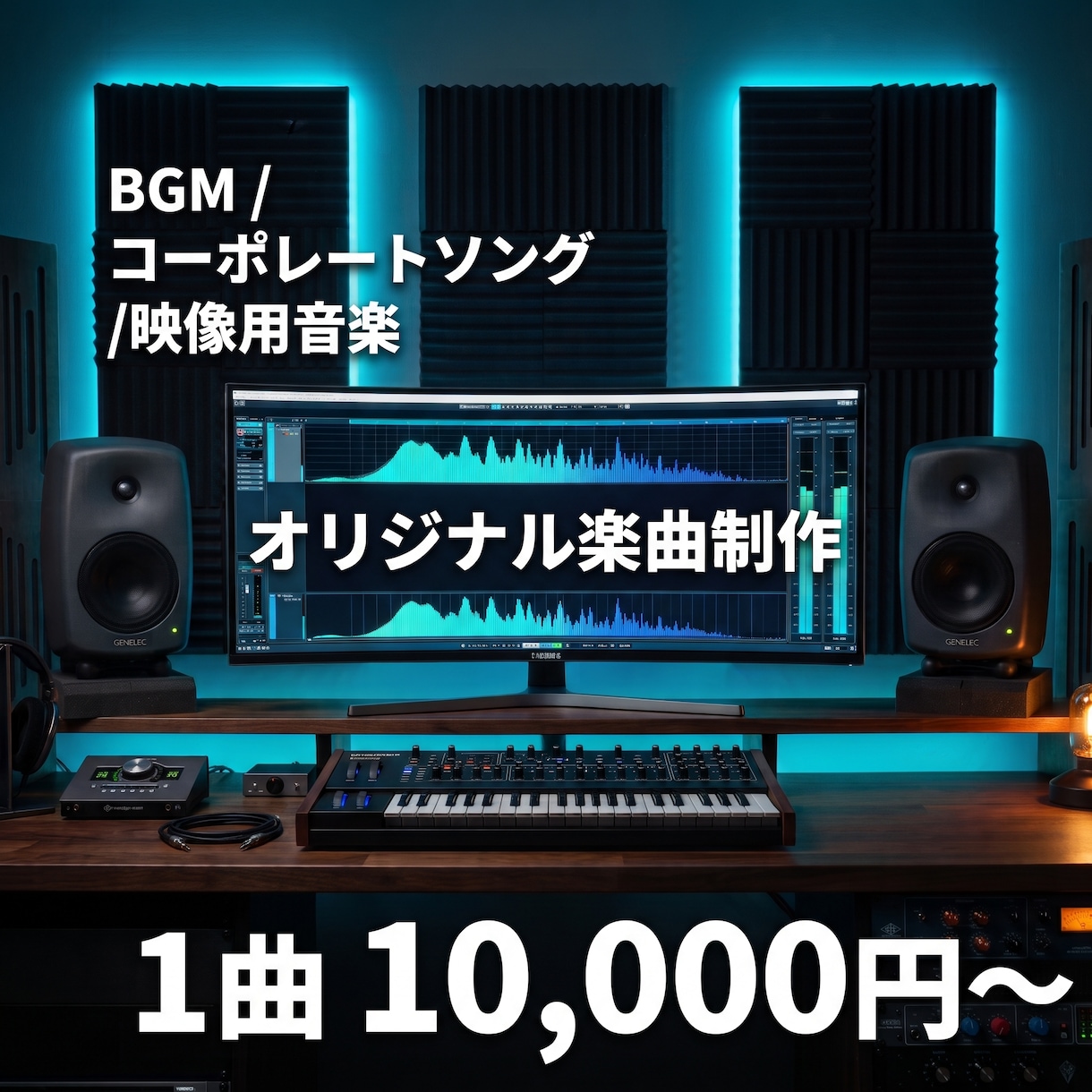 音楽制作歴２５年！楽曲制作をいたします BGM、コーポレートソングなどお任せください。 イメージ1