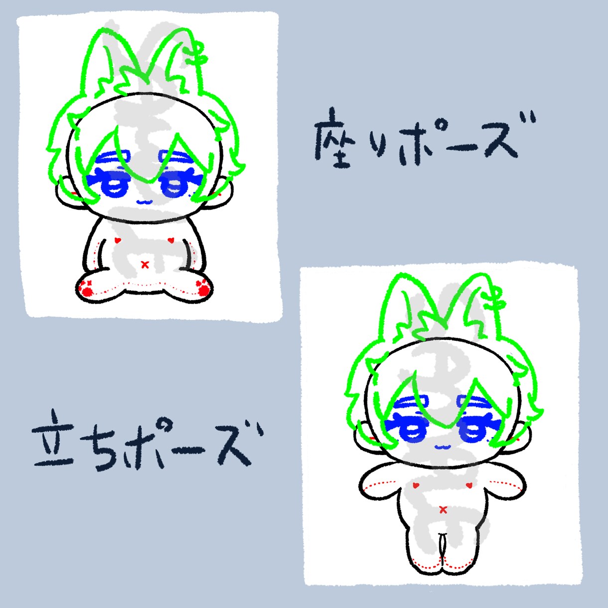 推しぬい風キャライラスト作成します twitterなどのアイコン・ヘッダー、またグッズ化にぜひ イメージ4