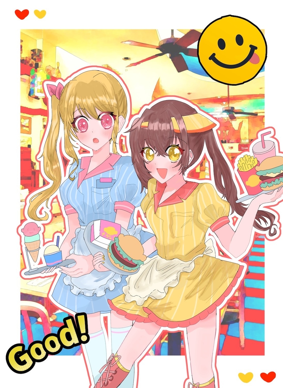 キラキラ☆可愛い　独創的なイラストを提供します イラスト歴6年の女子中学生イラストレーター（自称）が描きます イメージ2