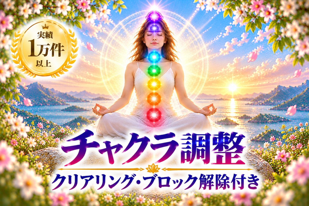 チャクラを整えてエネルギーの滞りを解放します 7割超リピート！人生を変えたい人のエネルギー調整 イメージ1