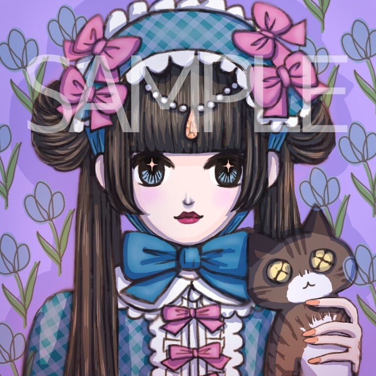 SNSアイコン作成します 自分だけのかわいいイラスト作成⋆͛♡⋆͛ イメージ2
