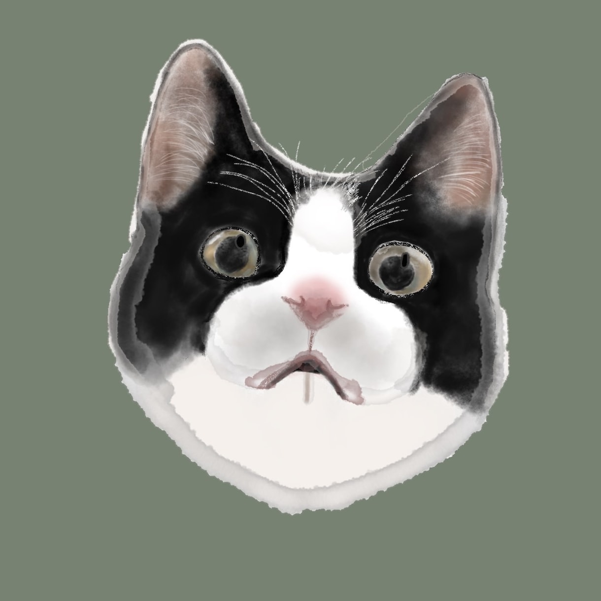 水彩タッチ:ペットの優しい雰囲気を絵に残します 大切な家族であるペットの表情を、心を込めて描きます！ イメージ1