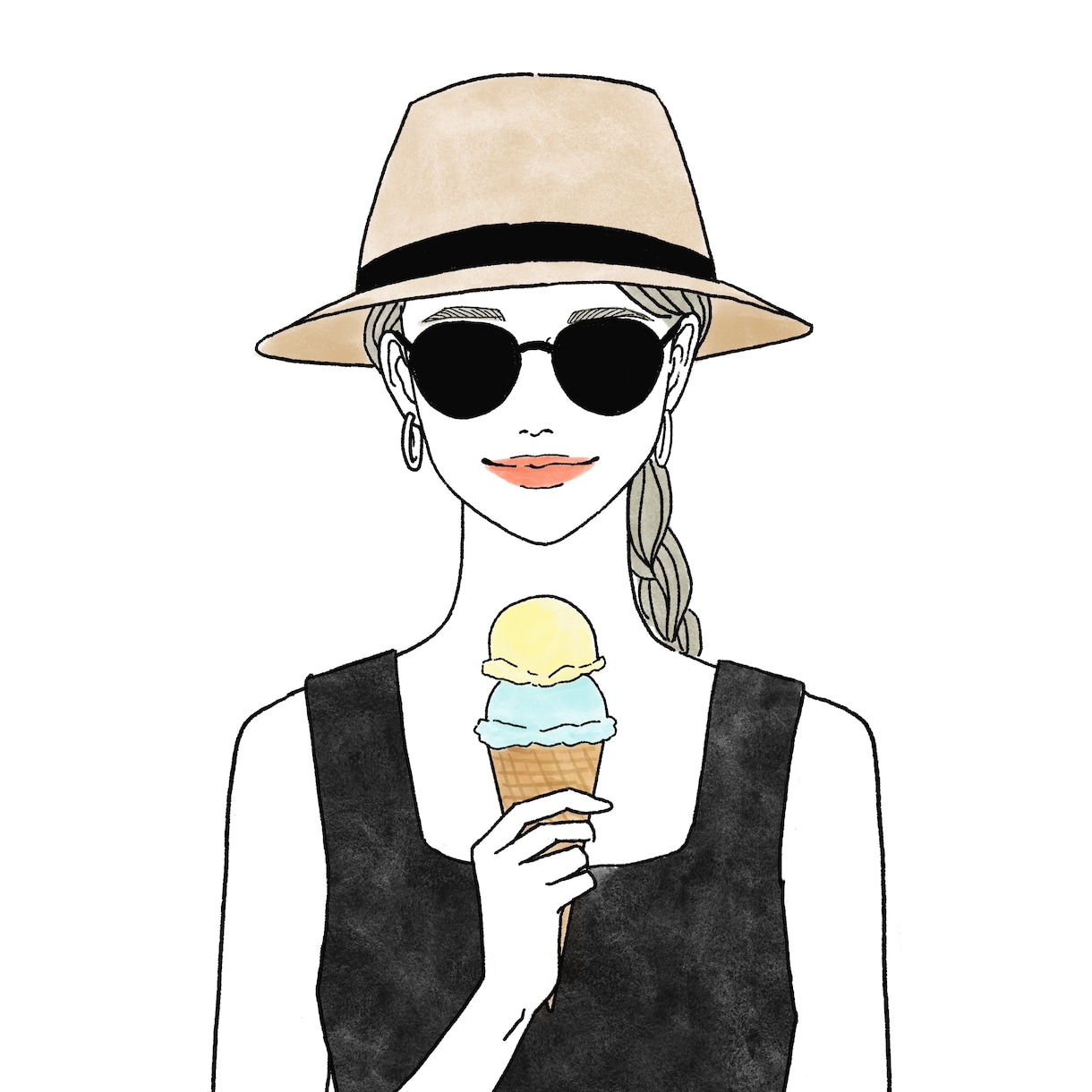商用可！線画と水彩タッチのイラスト描きます おしゃれで映えるイラスト＊SNSや広告の挿絵プレゼントに イメージ3