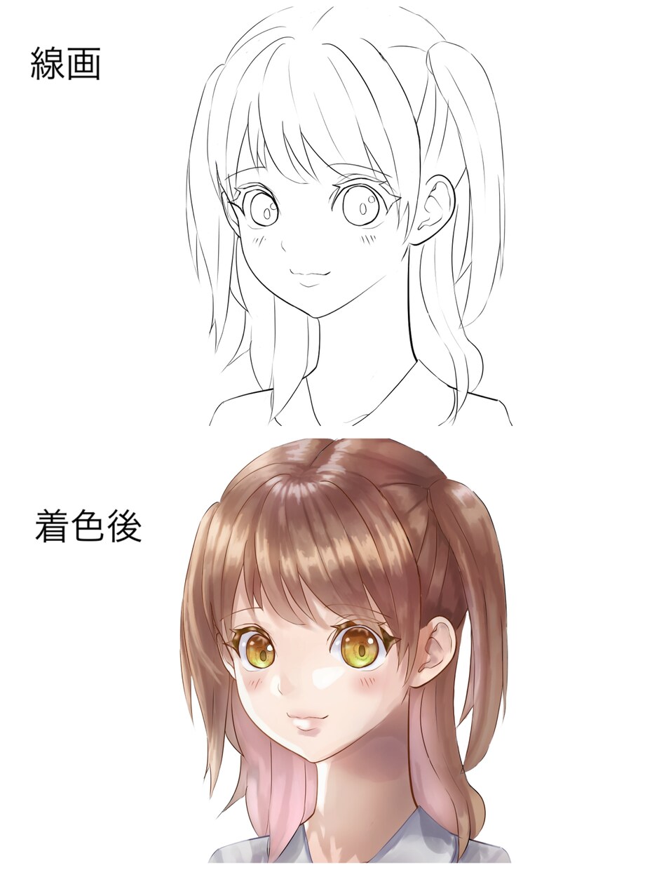 あなたの人物線画に着色をします クオリティを上げるようなイラストに仕上げます イメージ2