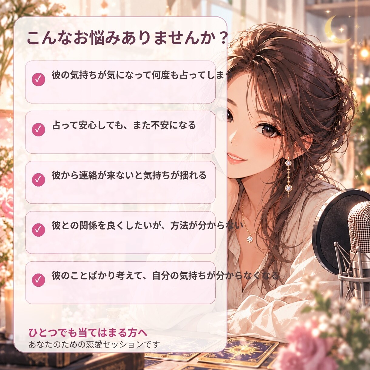 彼の気持ち❤️と未来の流れ✨を読み解きます ⭐️占ってもまた不安になるあなたへ⭐️タロット×潜在意識 イメージ2