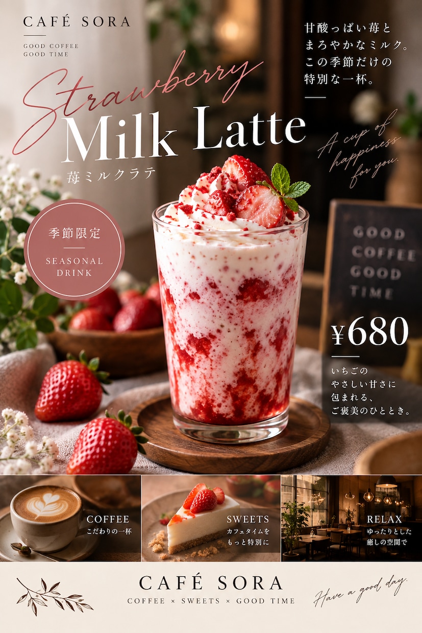 SNS投稿用の画像も制作いたします お店の魅力が伝わる、見やすく目を引くデザインを制作します イメージ1