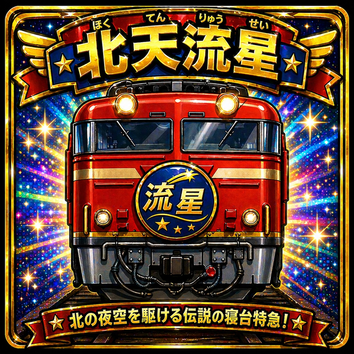 レトロキラキラ調 シール風イラスト制作します 懐かしさと特別感を、あなたの手の中に。 イメージ1