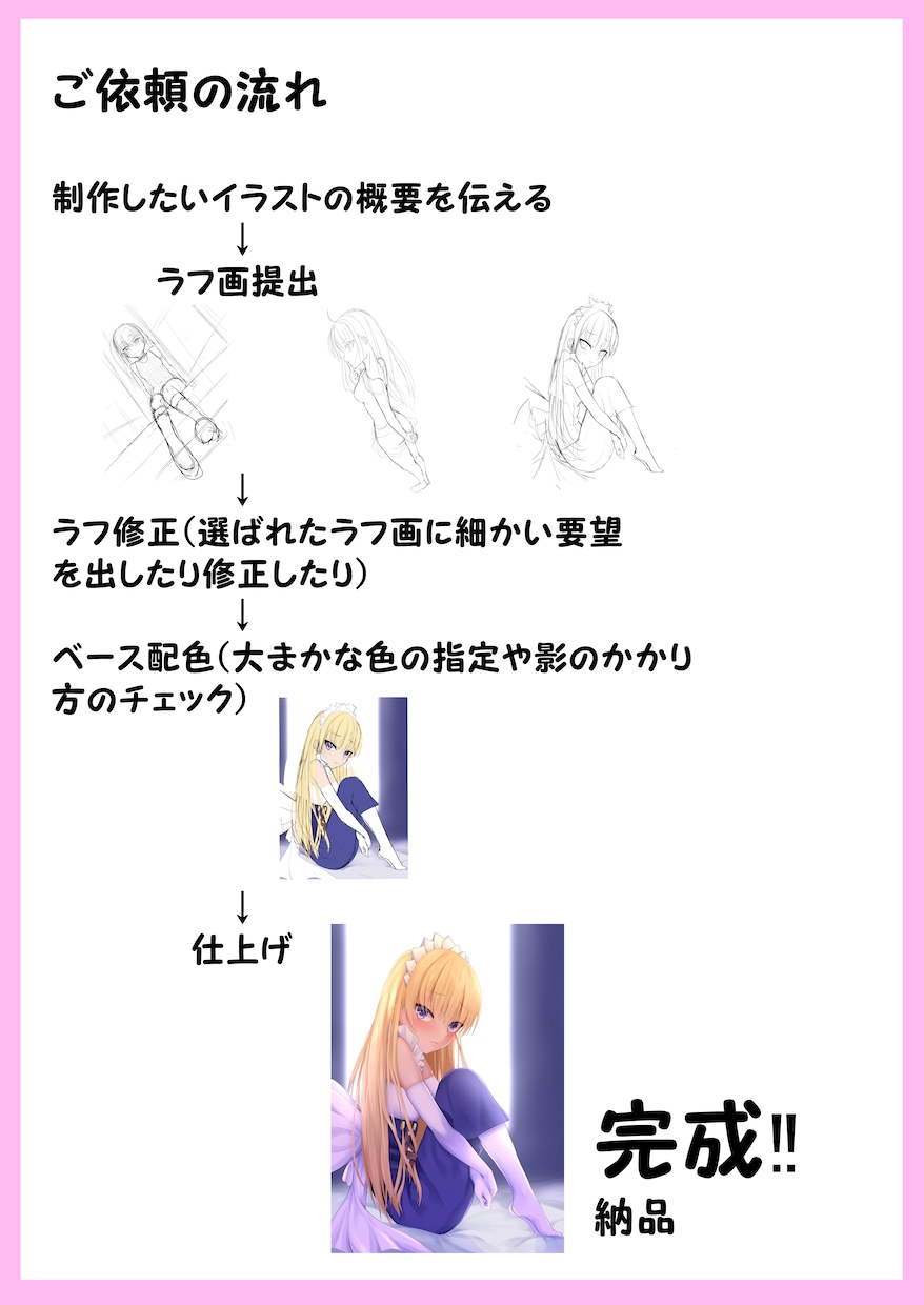 ご依頼頂いてから1週間以内！美少女イラスト描きます 美少女イラストを1週間以内にお届け！ イメージ2