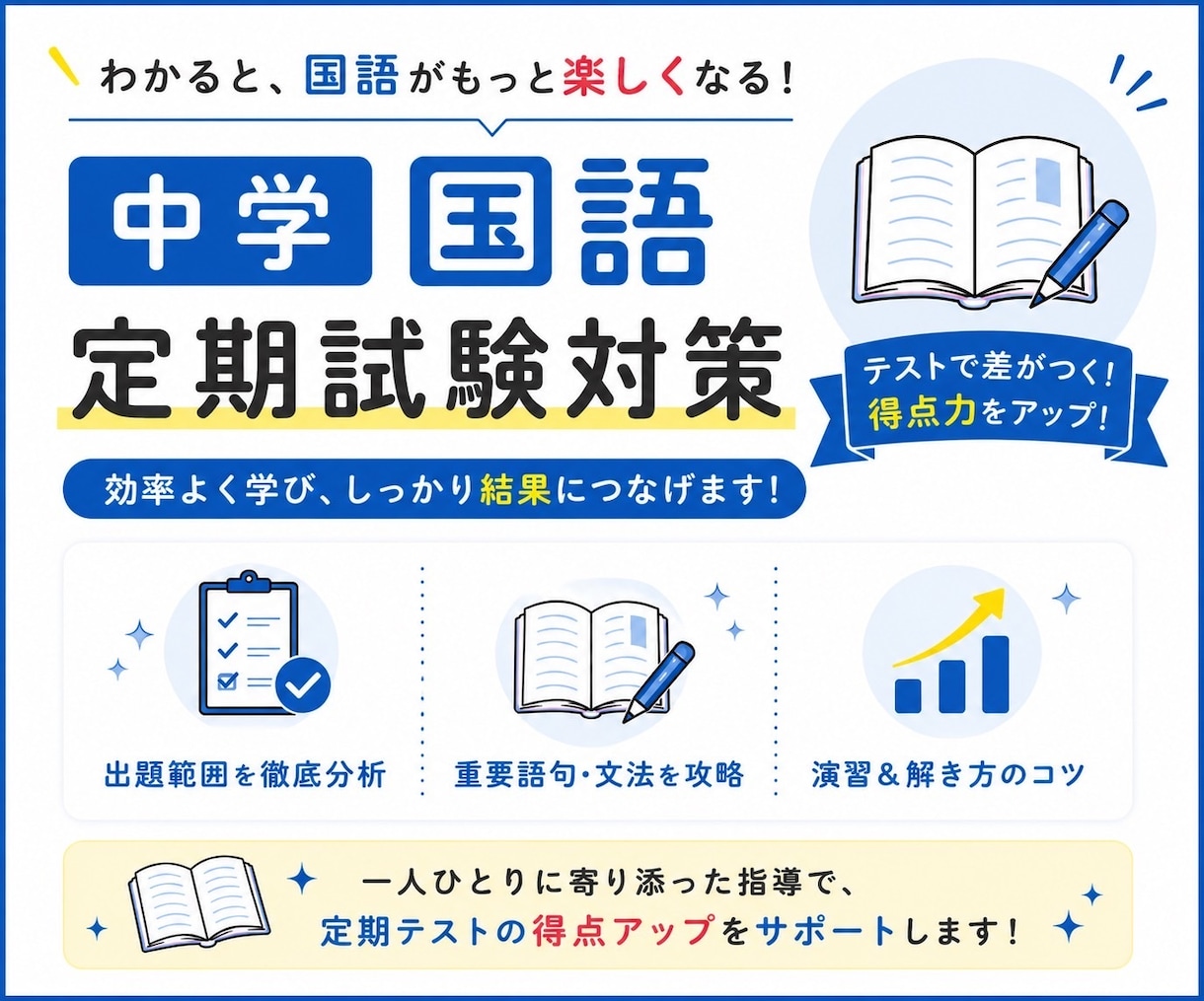 中学の定期試験対策をオンライン指導します 優しく丁寧な指導で、得点アップ！ イメージ1