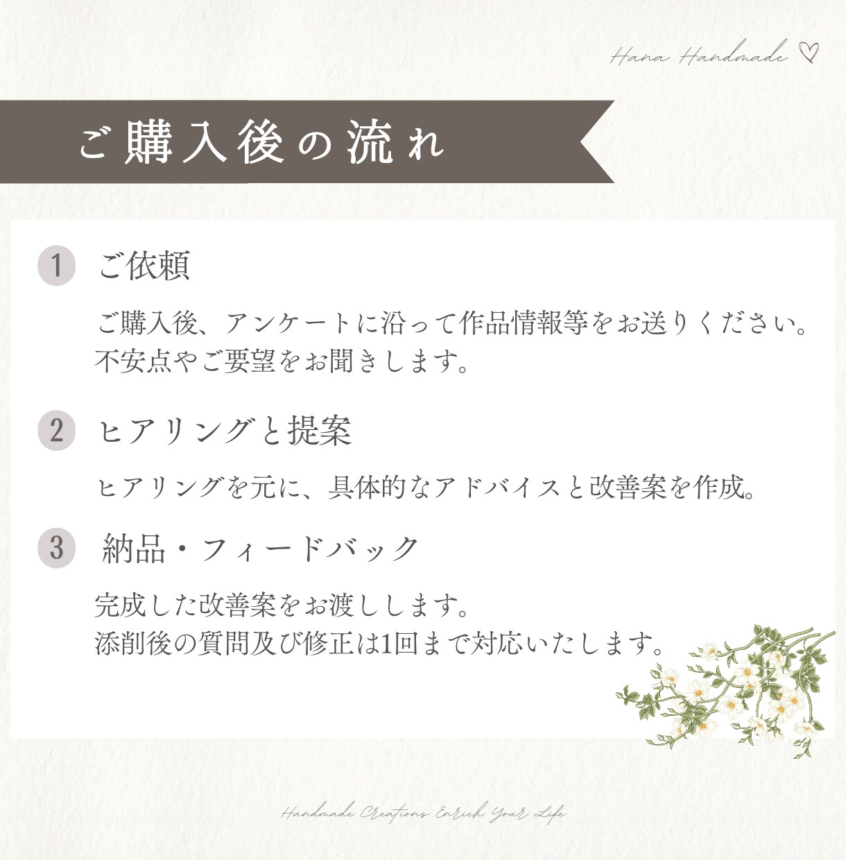 ハンドメイド作品販売ページを添削します 作品の魅力を引き出すページ作りをお手伝い イメージ5