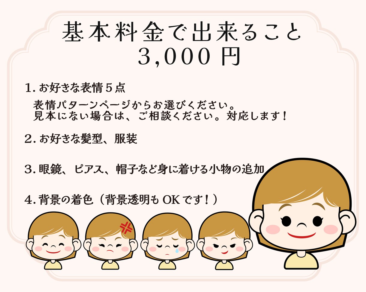 ポップでおしゃれなアイコンイラスト表情5点作ります SNSで目立つ♪可愛いイラストで華やかな投稿を！商用可◎ イメージ2