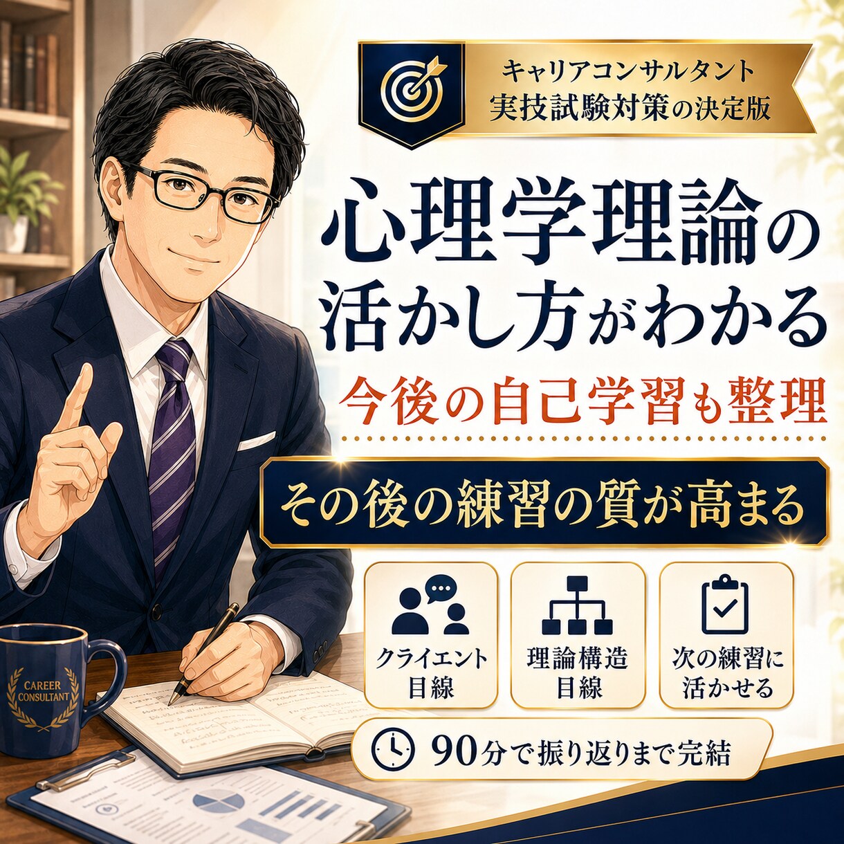 キャリコン｜理論と構造の理解で面談実力がUPします ロープレ設定台本で振返り＋実施後台本はお渡し＋構造的理解 イメージ3
