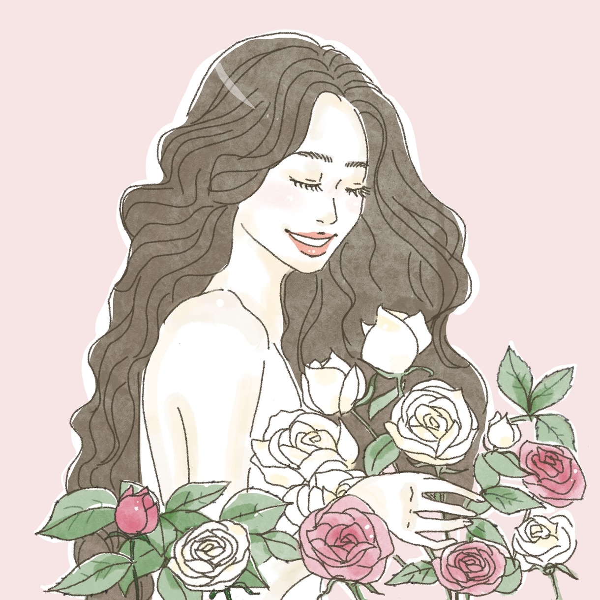 柔らかなおしゃれアイコン・イラストを作成します 商用◎柔らかいイラスト描きます。ウエディングや家族も◎ イメージ1