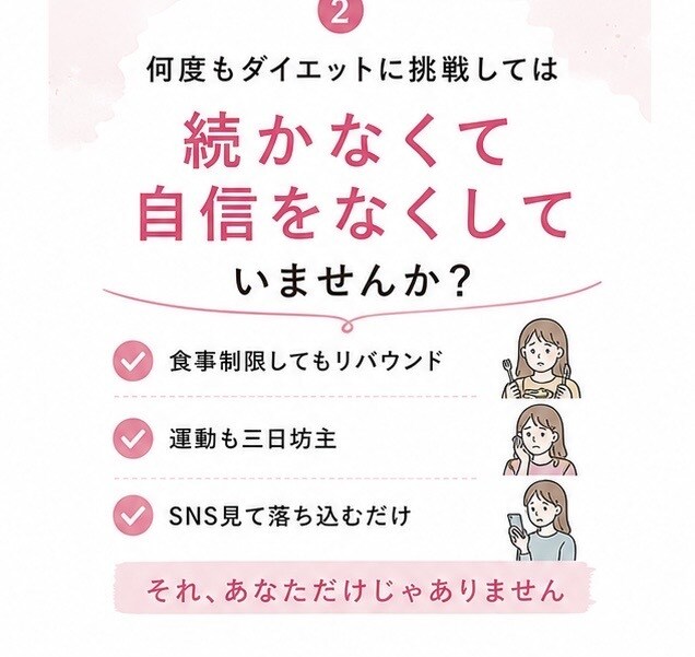 もう失敗しない！あなたの“痩せスイッチ”見つけます 人生最後のダイエット始めませんか？ イメージ2