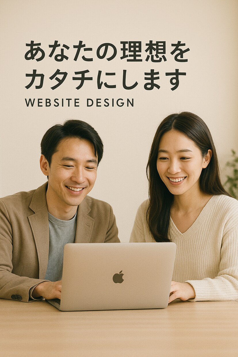 思いをカタチに。自由なHP制作承ります テンプレ不要！理想通りのHPを一緒に作ります イメージ1