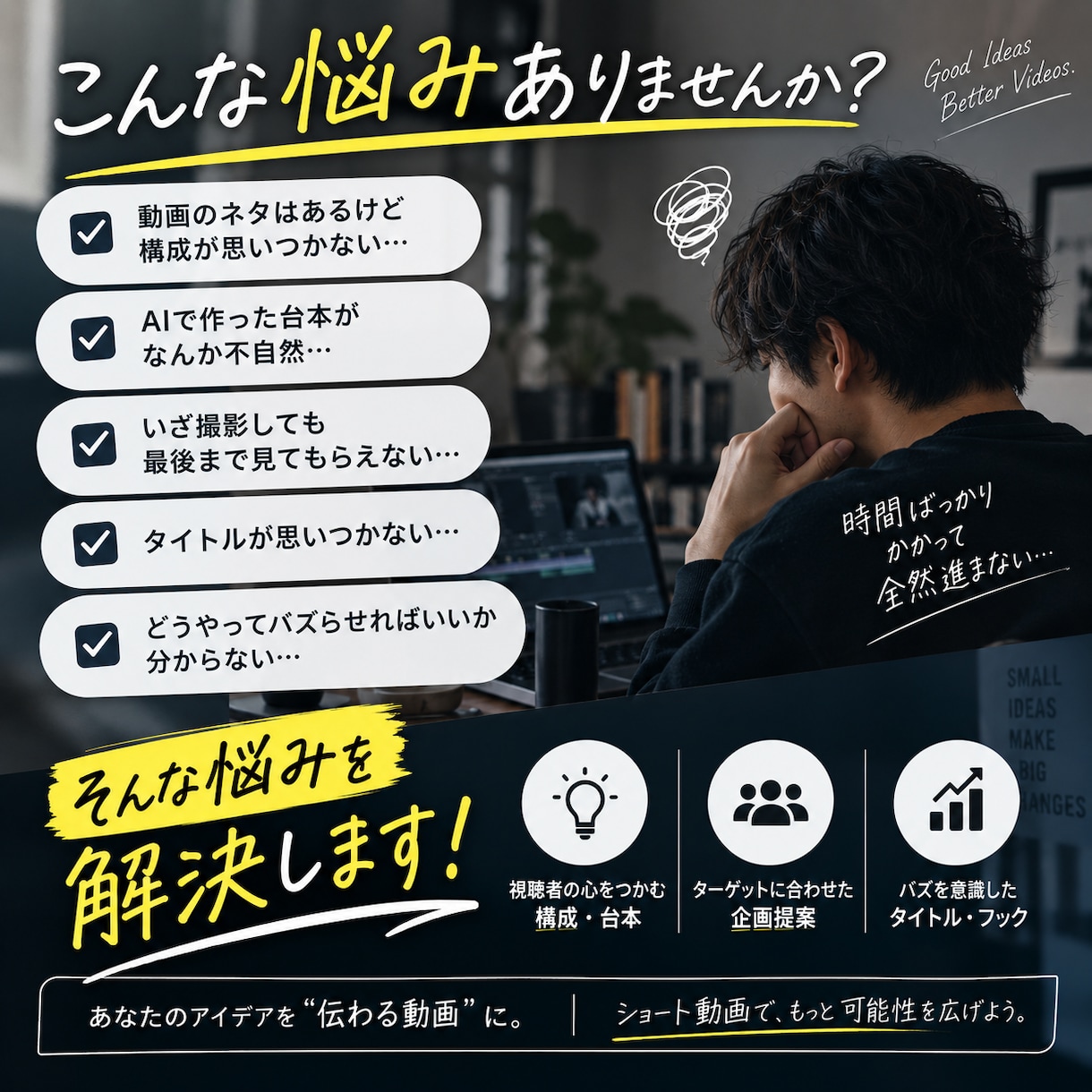 ショート動画の構成・台本を作ります 最後まで見たくなる動画構成をご提案します イメージ2