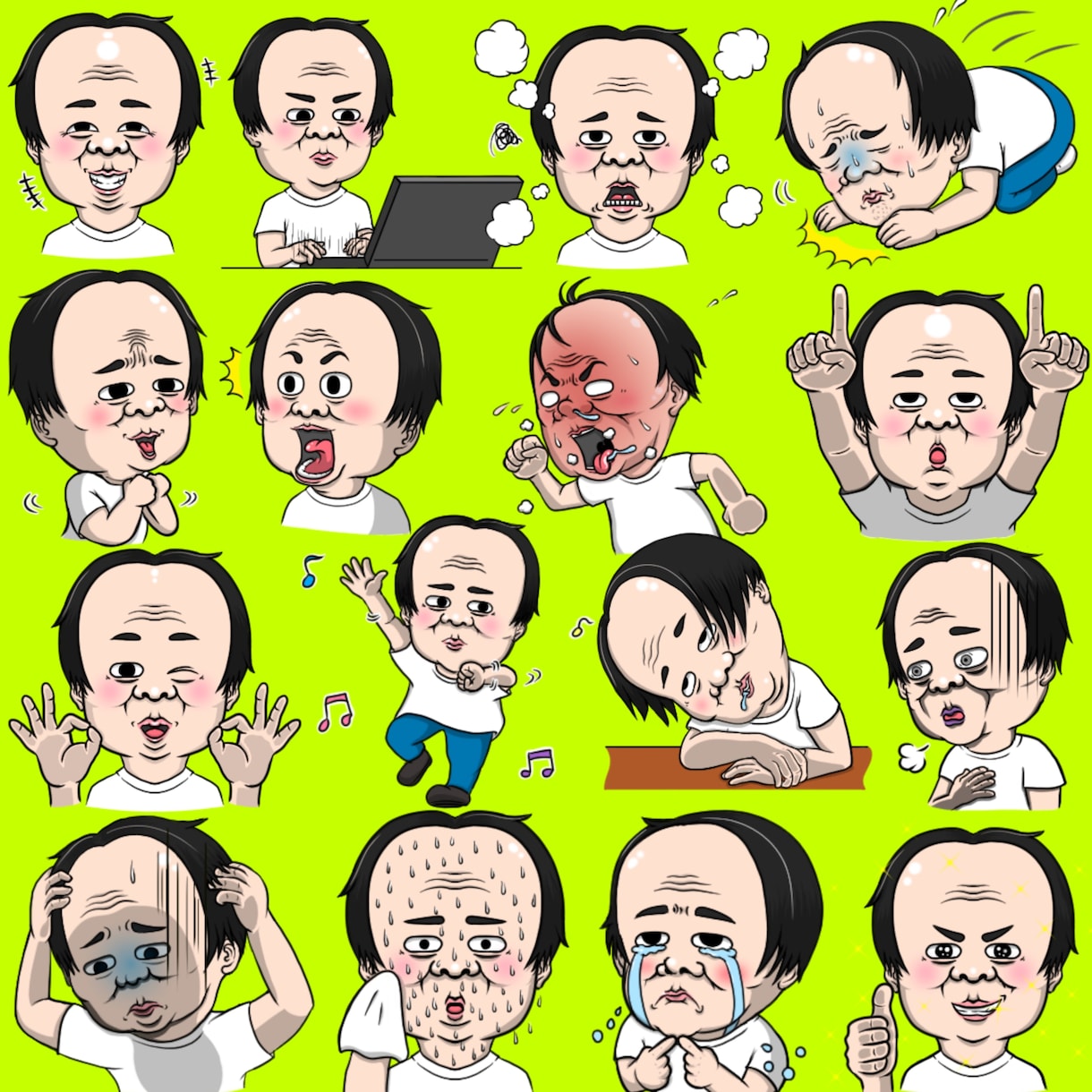 似てる！と言われる似顔絵LINEスタンプ作ります 写真から「本人らしさ」を残したLINEスタンプを作ります！ イメージ9