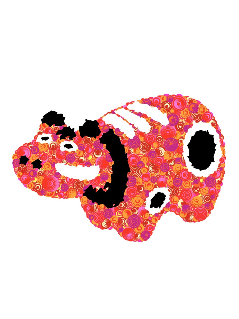 緻密で独自性の高いイラストを描きます 小さな丸を重ね合わせて独自のイラストを描きます イメージ1