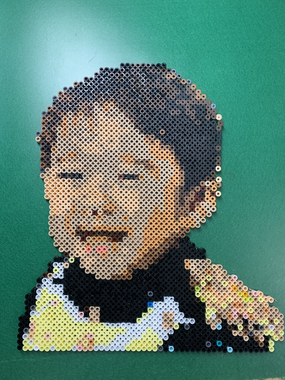 大きなアイロンビーズ制作します 壁にかけてインテリアとしてもどうぞ！28.5×28.5cm イメージ3