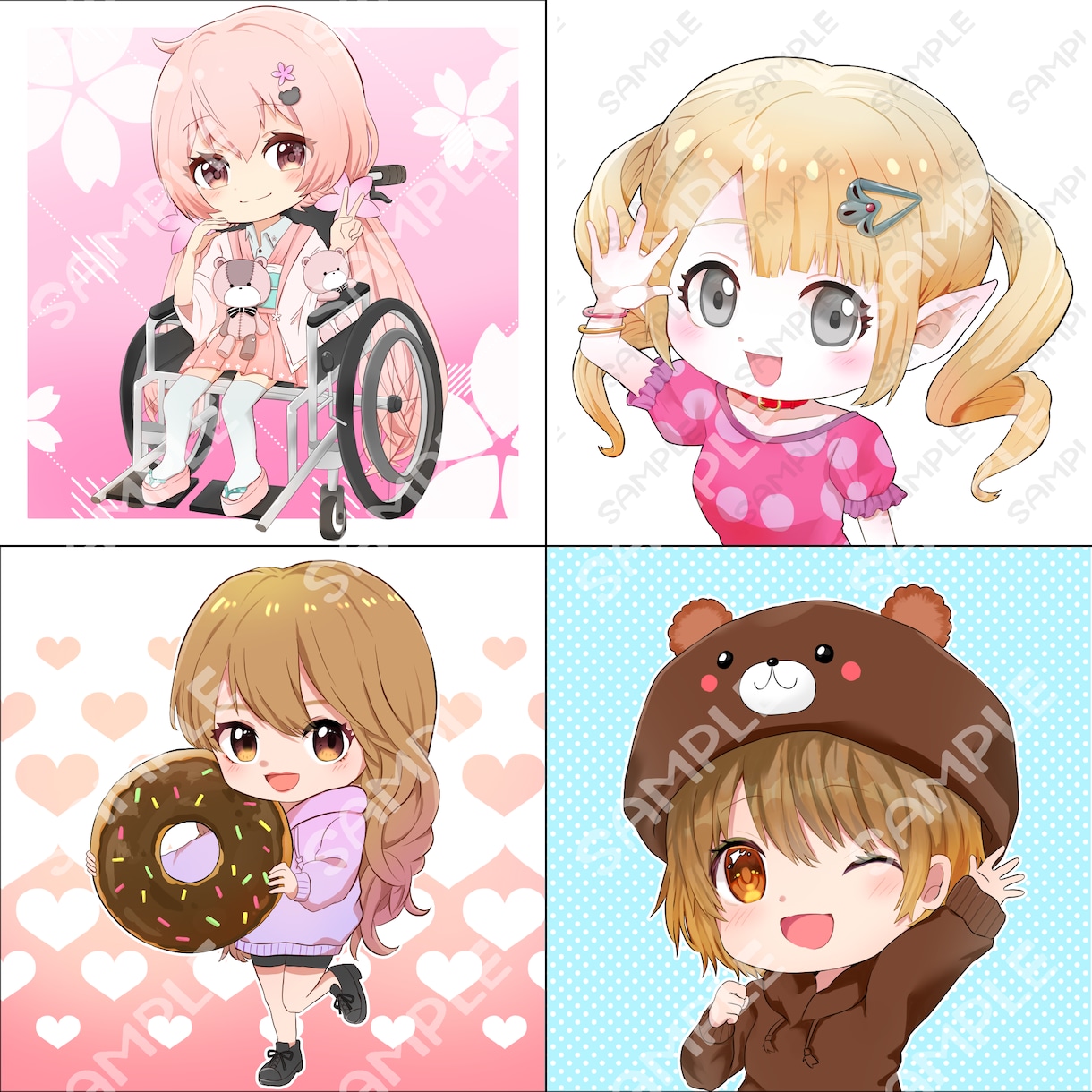 短納期！高クオリティ！SNS用ミニキャラ描きます 可愛い・見やすい・使いやすい絵柄のミニキャラを描きます！ イメージ6