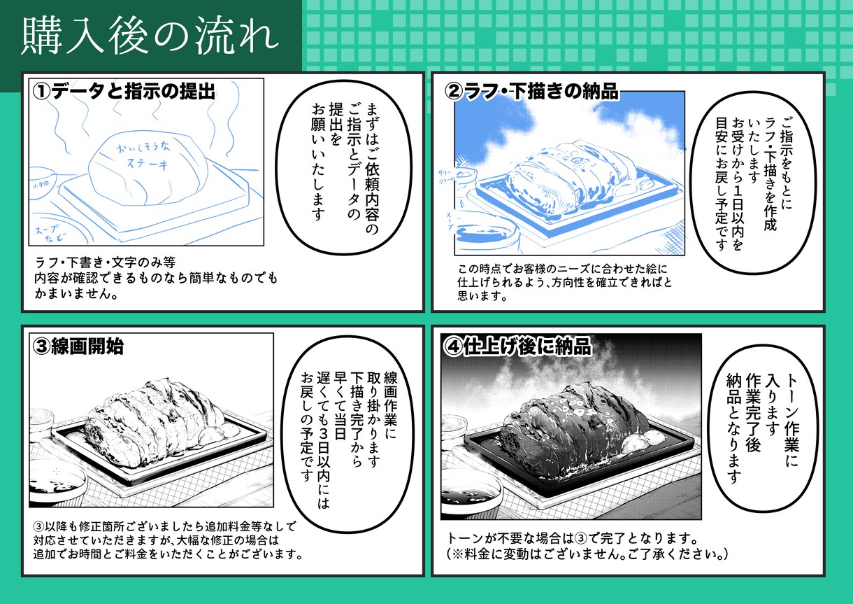 マンガ背景・仕上げ作業アシスタントします 同人誌制作や追い込み期間中のご助力に！ イメージ2