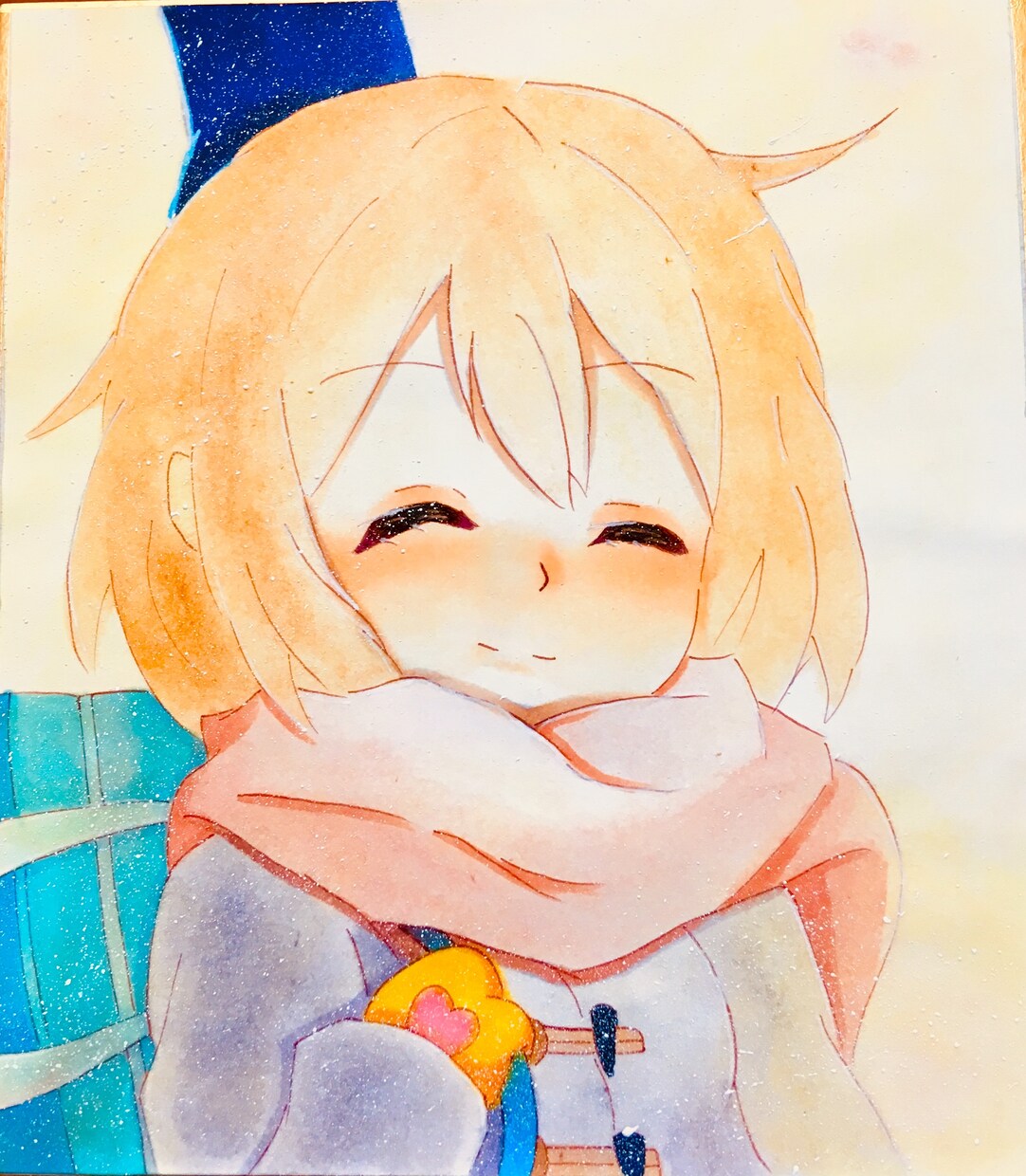 かわいい女の子イラストを色紙に制作します キャラクターをポーズ、背景込の価格で制作します‼️ イメージ8