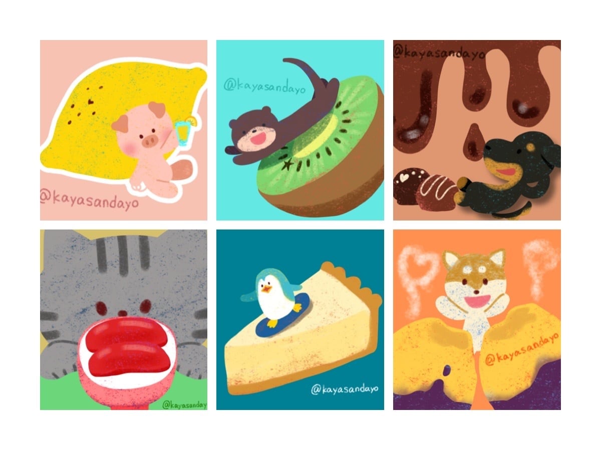 好きな物詰め合せ★ゆるふわ★動物アイコン描きます SNSアイコンで使える！癒♡かわいい動物デフォルメイラスト！ イメージ1