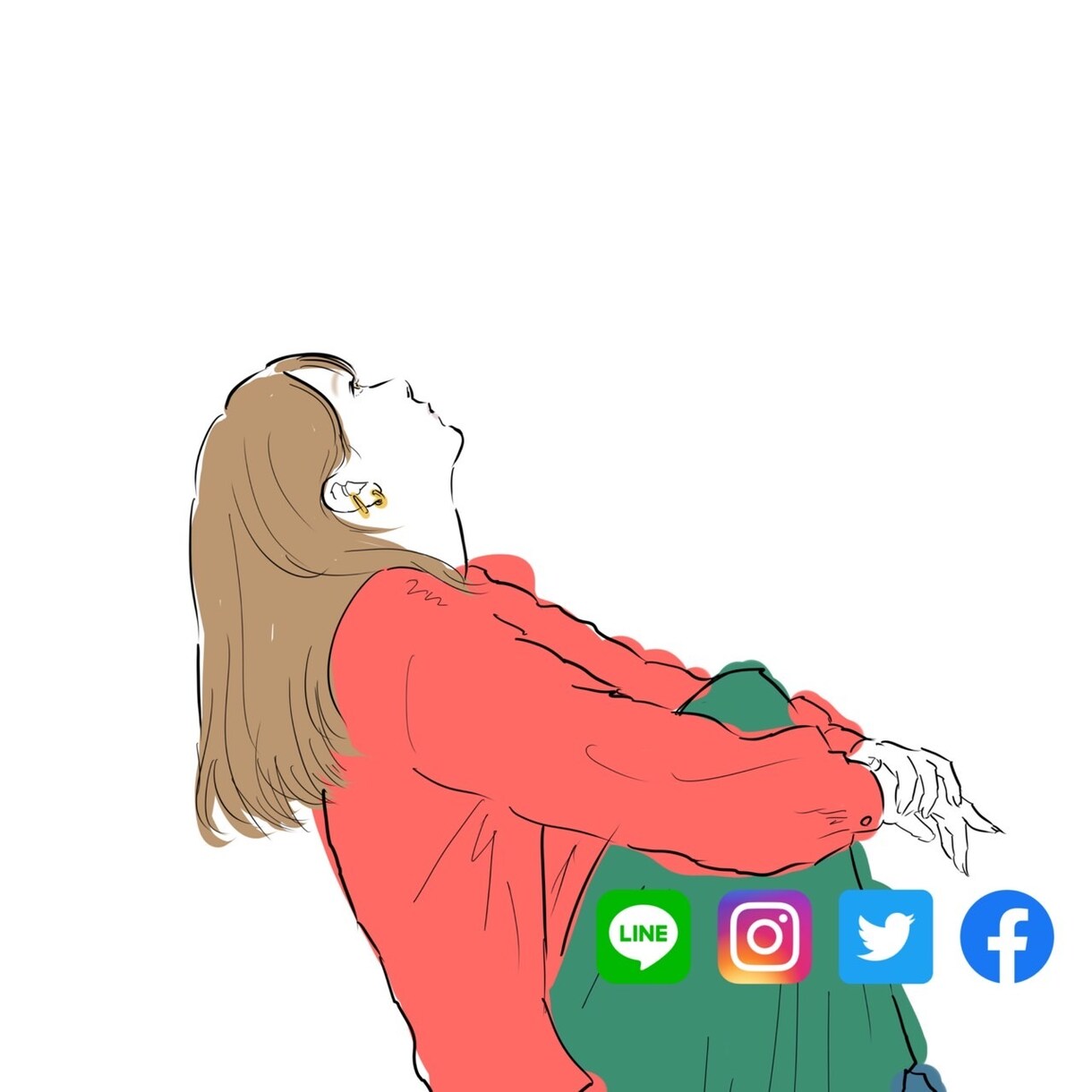 シンプルなプロフィール画像を作ります SNSや名刺にラフで雰囲気のある画像を イメージ3