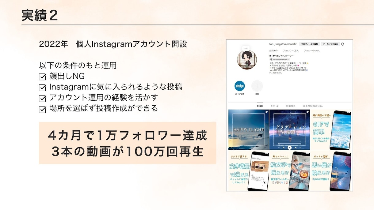 あなたのInstagramスタートダッシュさせます 伸び悩みを“分析と提案”で突破！顔出しなしでもOK イメージ4