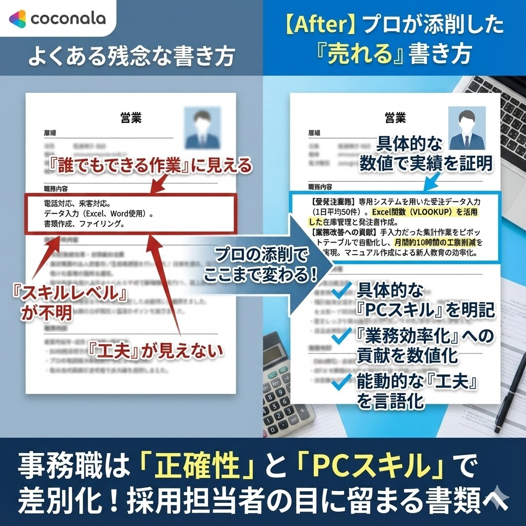 プロが代筆！書類選考通過率UPの職務経歴書書きます 隠れた強みを言語化し人事担当者が会いたいと思う書類へ仕上げ！ イメージ3