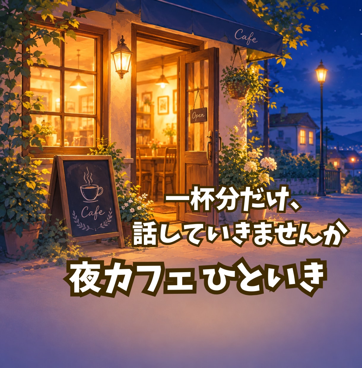 頑張りすぎたあなたの愚痴・悩みを聴きます 夜カフェで女性の話し相手。ひみつも雑談も1分からOK イメージ2