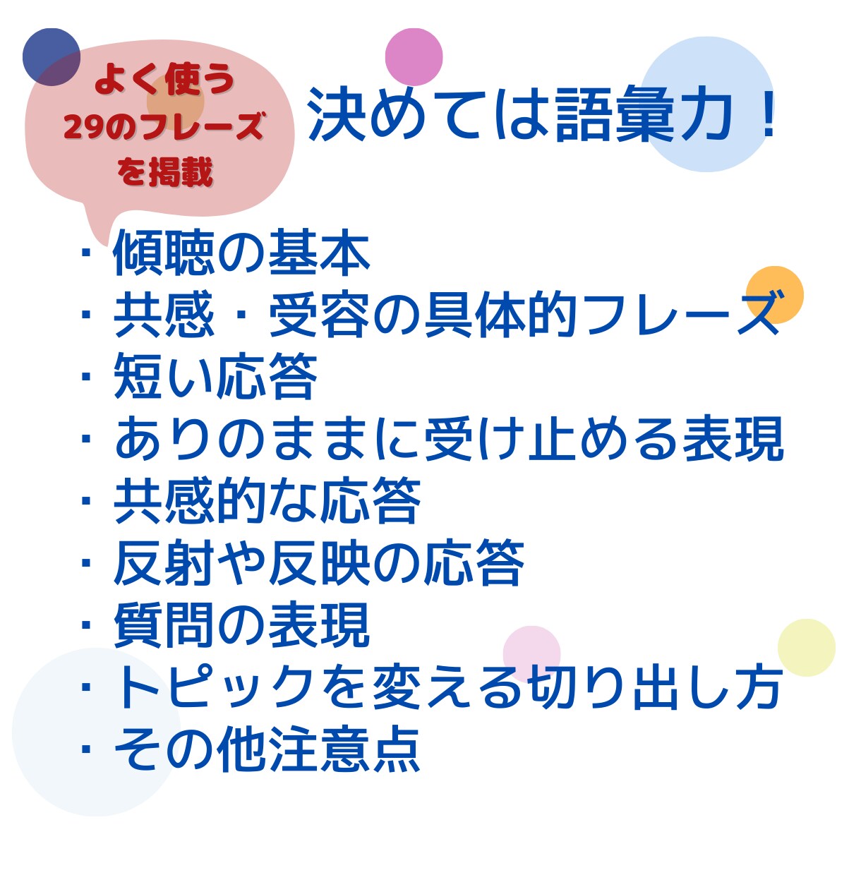 カウンセリング＊共感・受容フレーズ実例教えます 傾聴が「わかる」人から「使える」人に!語彙力UP!! イメージ4