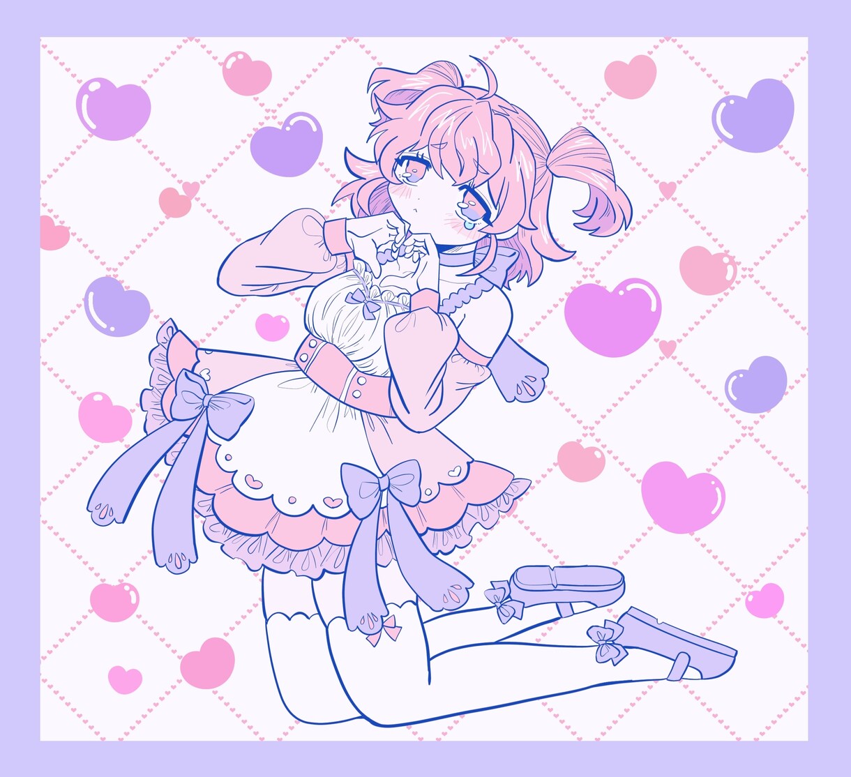 可愛く可愛く描きます 個性の強い女の子イラスト描きます♡ イメージ2