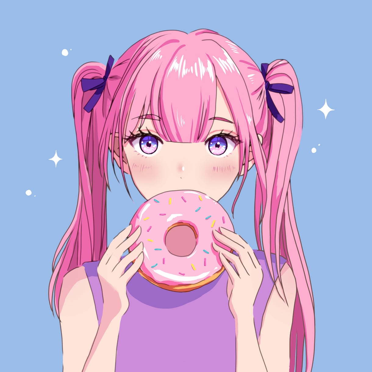 3名さま限定！可愛い女性イラスト描きます アニメ塗りで、可愛い女性イラストを描きます。 イメージ2