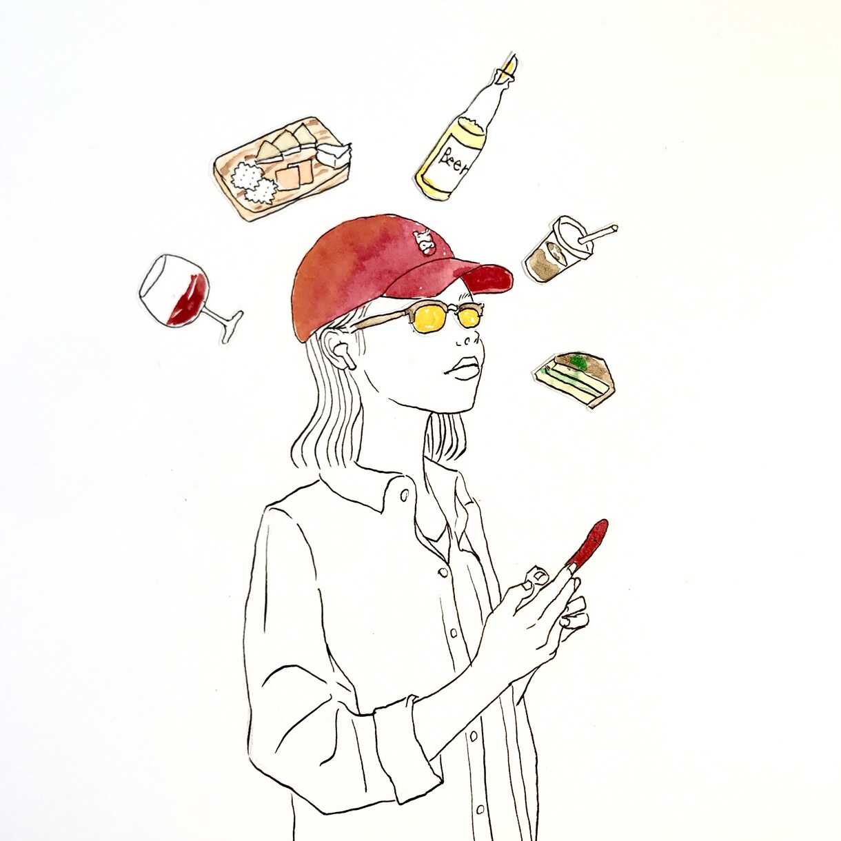 ペン、水彩画でイラストを描きます 人物、動物、建物など、オシャレでかっこよく、かわいく描きます イメージ4