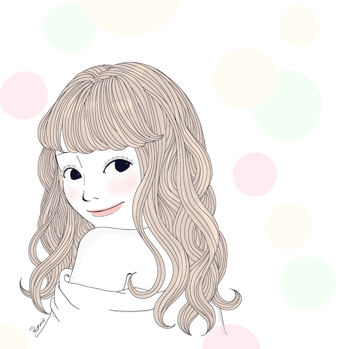 シンプルでかわいい女の子イラスト作成します パンフレット挿絵やパッケージデザイン用イラスト始めました イメージ5