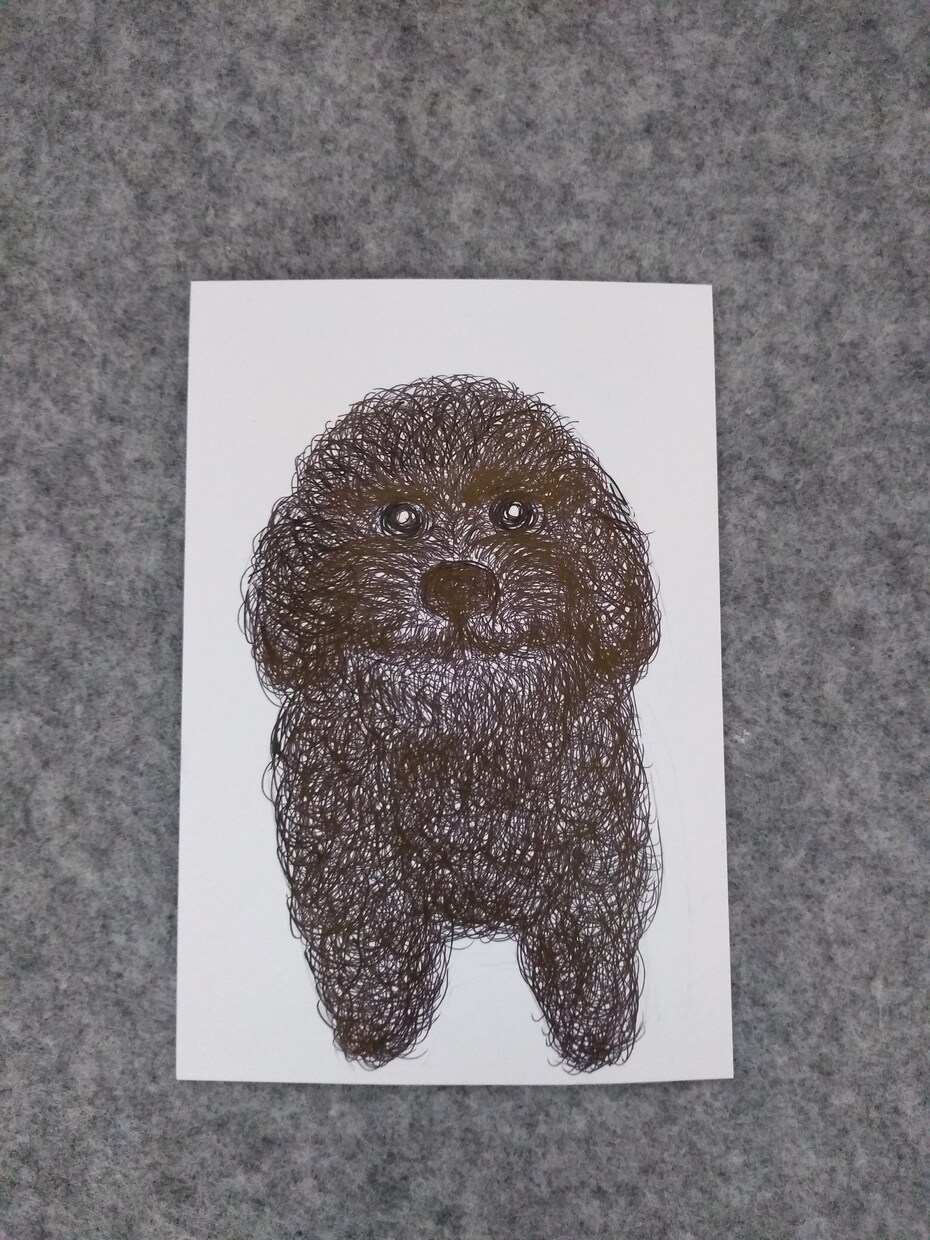 大切なペットのお写真をもとにイラストを作成します 手描きならではの温かみがある作品です。 イメージ2