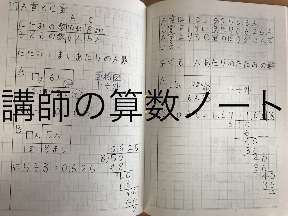 現役講師が、算数解説ノートを作成します 算数、数学が苦手だ。勉強の仕方がわからない。そんな方へ イメージ1