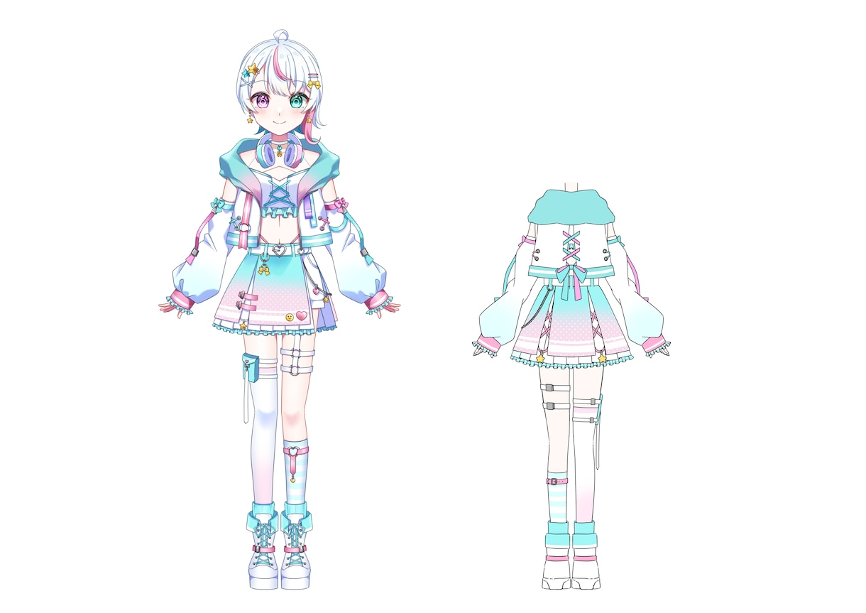 衣装デザイン制作いたします VTuberさん衣装、キャラクター衣装デザインします！ イメージ6