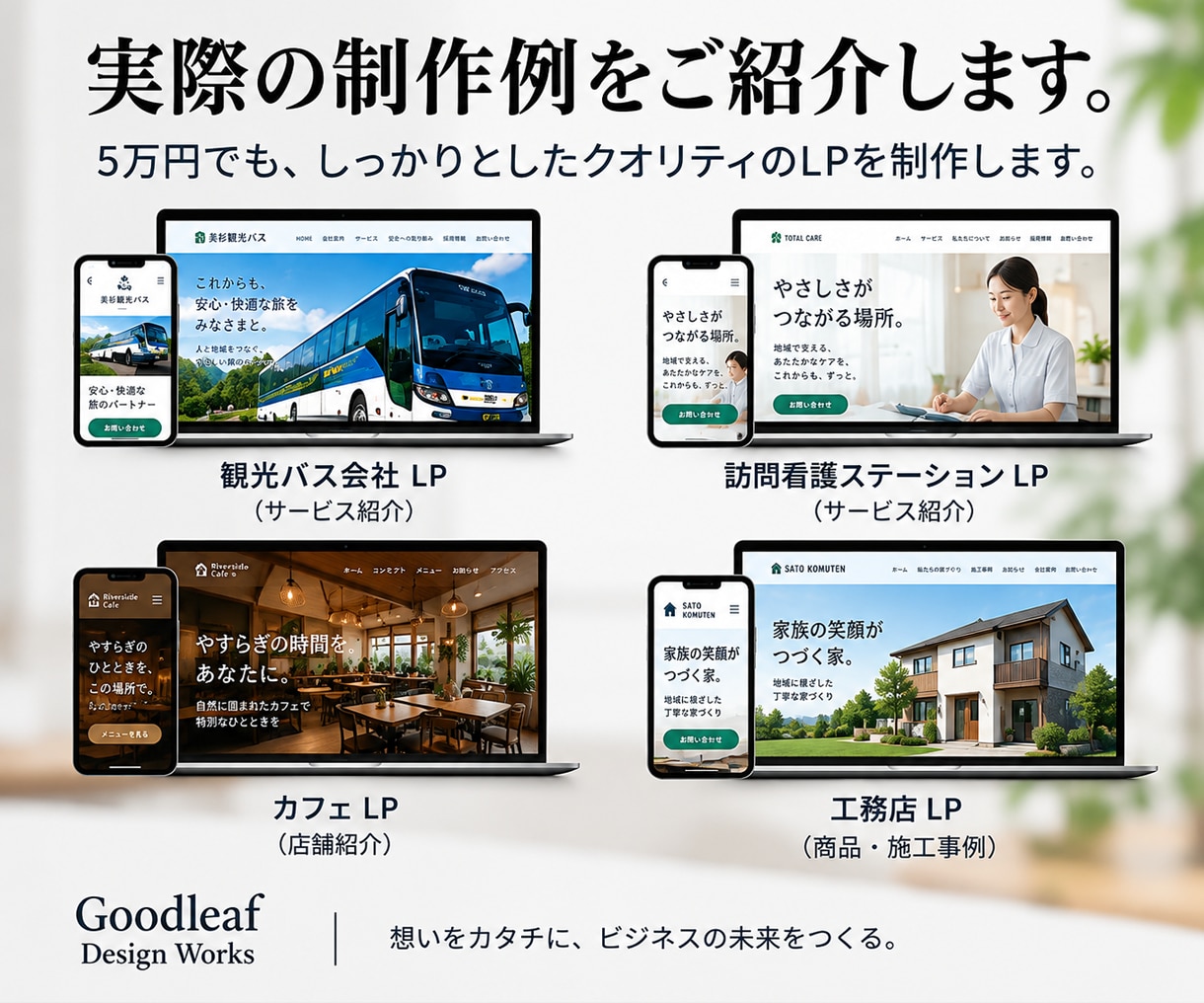 期間限定｜5万円で、伝えるLP制作します テンプレートをベースに、業種に合わせてLPをカスタマイズ イメージ8