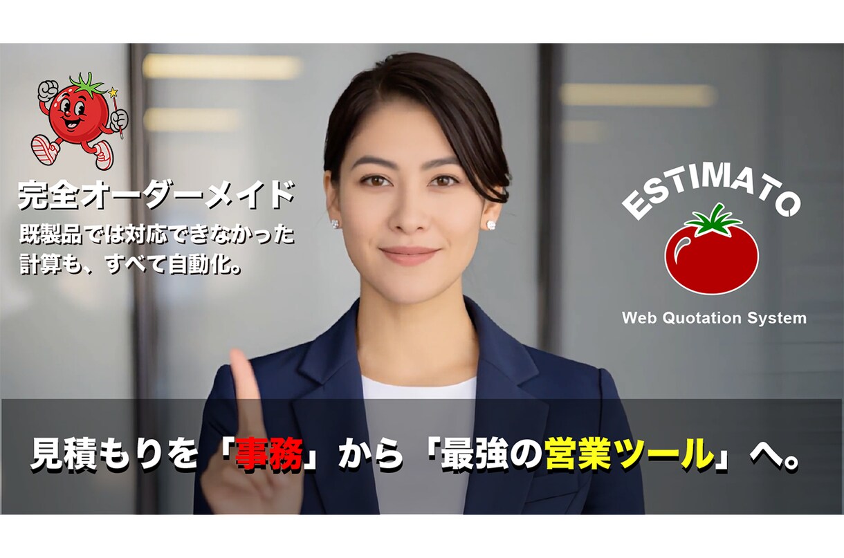 見積を「事務」から最強の営業ツールに変えます 見積もり待ちは、失注と同じ。既製品では無理な計算も自動化 イメージ10