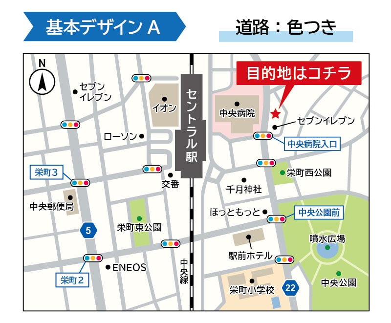 シンプルなカラー地図・案内図を作成します 何度も修正OK！商用可！分かりやすく見やすい地図を作成します イメージ1