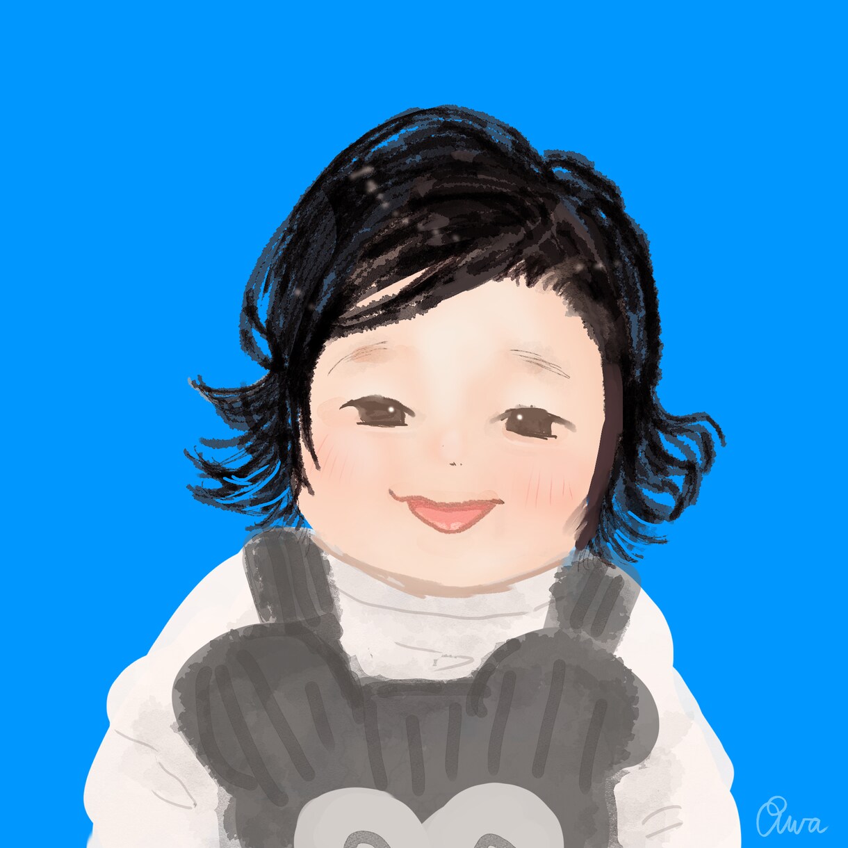 お子さんの似顔絵作成しますます 水彩タッチのかわいいイラストを作成します イメージ7