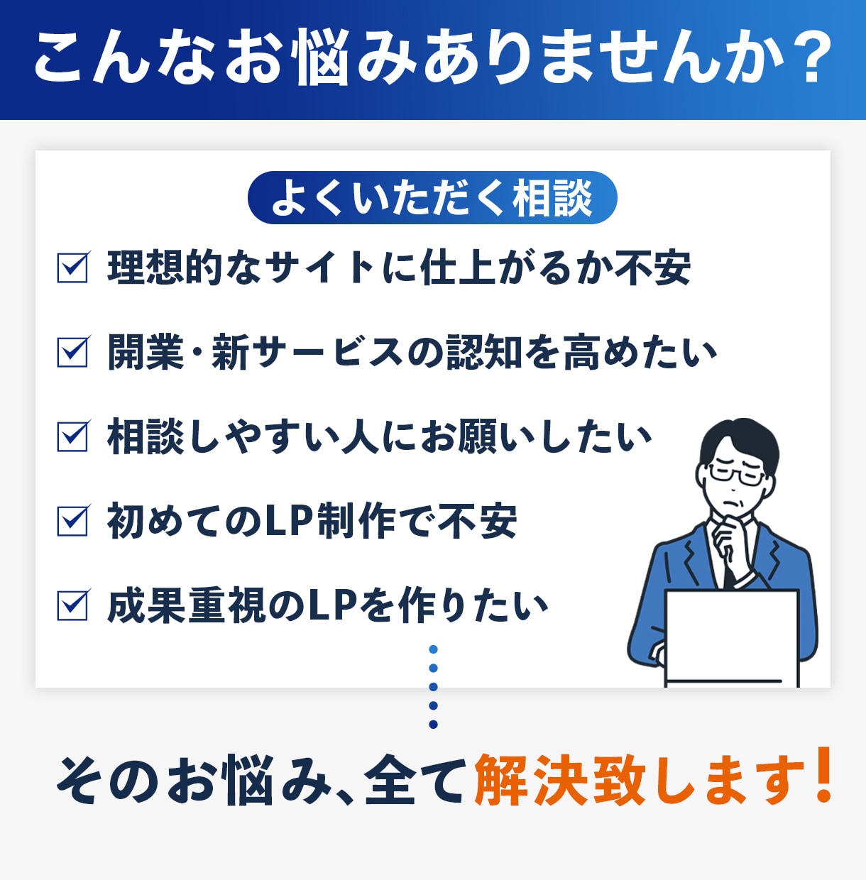 結果に繋がるLPを作成します “売れる”を設計する、成果直結のLPを イメージ2