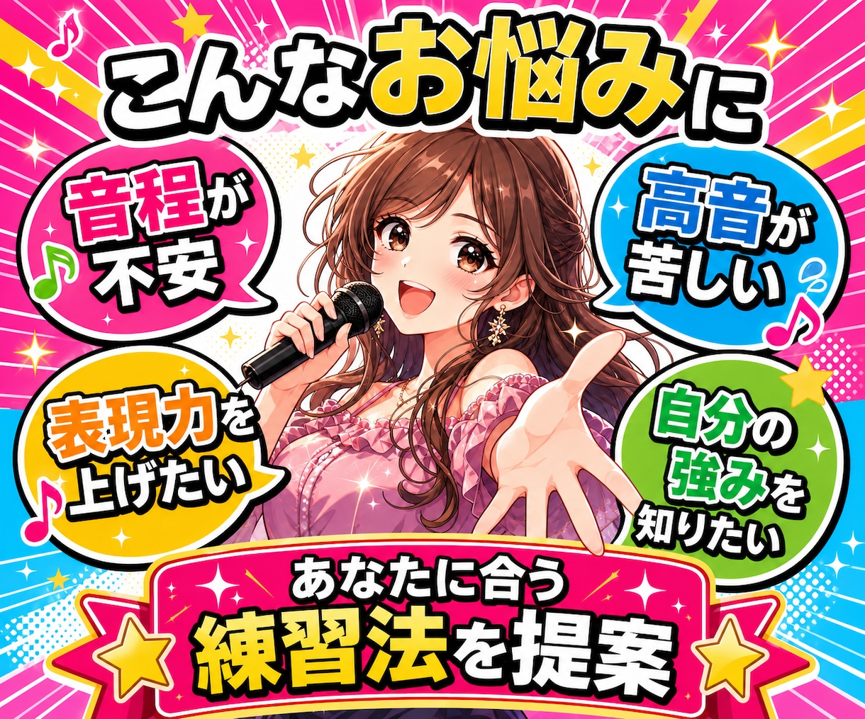 歌の音源を送るだけで歌を丁寧に診断します 強み・改善点・練習法までやさしくお返しします イメージ5