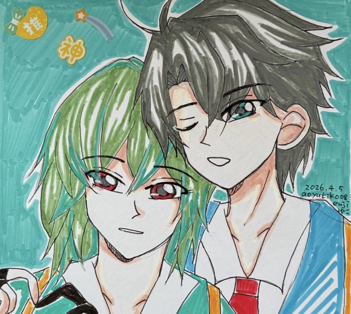 色紙にお好きなオリジナルイラスト描きます お好きなイラスト描きます。アナログイラストになります。 イメージ1