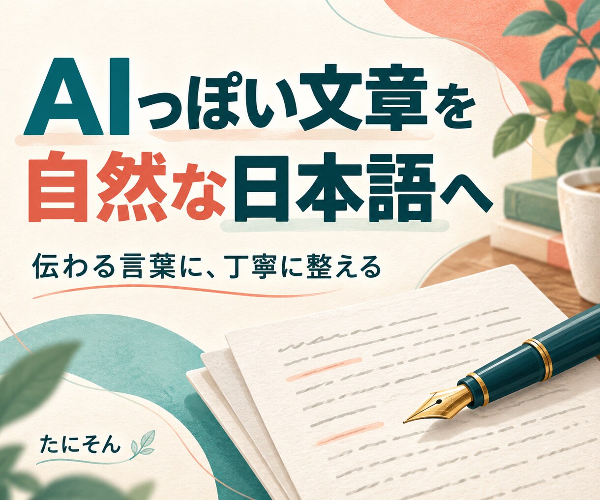 AIっぽい文章を人間らしく直します 不自然な言い回しを自然な日本語に直します イメージ1