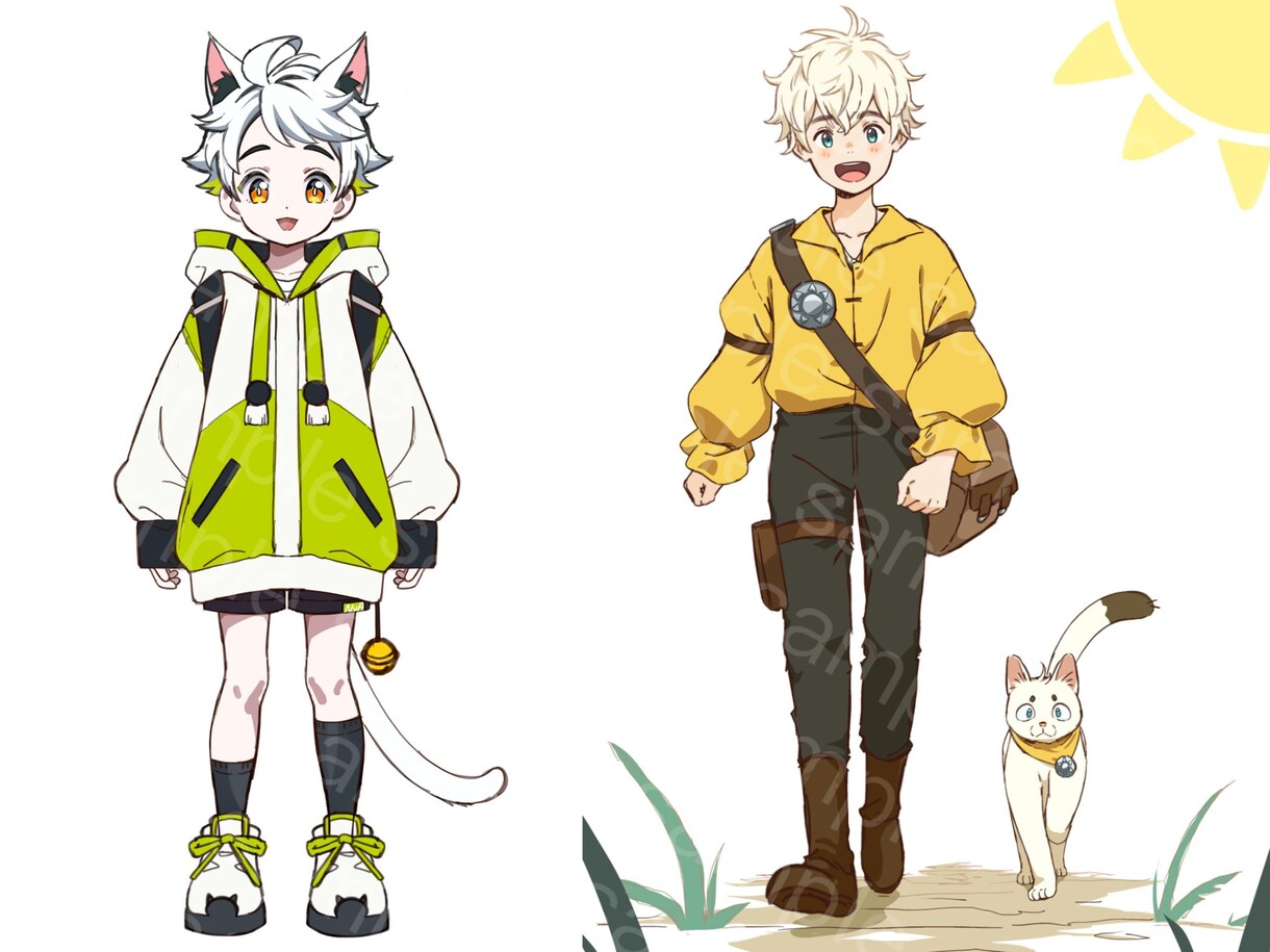 IRIAMやLive2Dで使える 立ち絵描きます Live2D化可能なパーツ分けイラストや立ち絵を描きます イメージ5