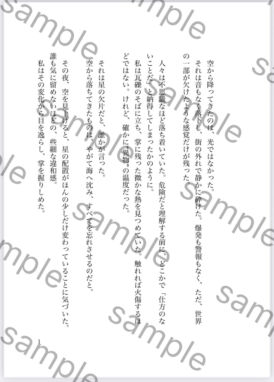 あなただけのオリジナル小説・プロットを執筆します 言葉になる前の想いから、あなただけの物語を書きます イメージ3
