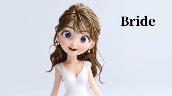 可愛らしい3Dアニメの結婚式ムービーを作ります 【DVD化まで対応可】そのまま使える高品質動画をお作り可能！ イメージ1